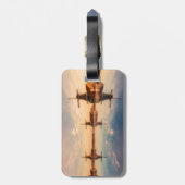 風車キンダーダイクオランダ様式化 ラゲッジタグ (裏面縦)