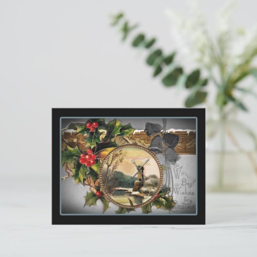 風車クリスマスグリーティング シーズンポストカード (スタンド正面)