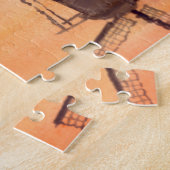 風車サンセット水絵画彩ズ ジグソーパズル (側面)