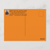 風車シルエット付きカンザスサンセット ポストカード (裏面)