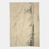 風車スケッチ キッチンタオル (縦)