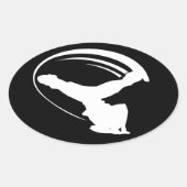 風車スタイルホワイトシール 楕円形シール (正面)