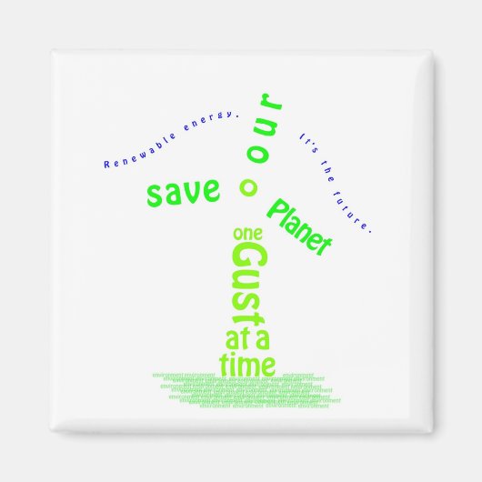 風車タイポグラフィ マグネット (正面)