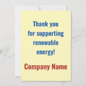 風車タービンサンキューカード (裏面)