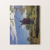 風車ランドスケープエストニアアイランドザレマジグ ジグソーパズル (縦)