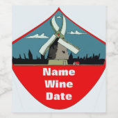 風車ワイン ワインラベル (シングルラベル)