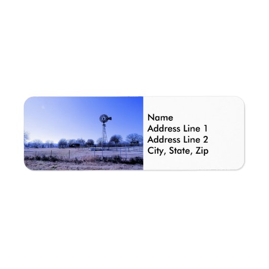 風車付き農場 ラベル (正面)