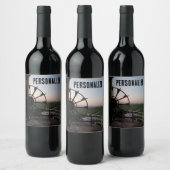 風車内部からのユニークな眺め オーダーメイドラベル ワインラベル (ボトル)