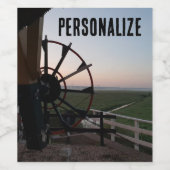 風車内部からのユニークな眺め オーダーメイドラベル ワインラベル (シングルラベル)