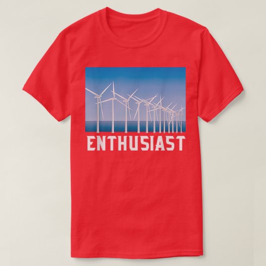 風車再生可能エネルギー愛好家シャツ風Tu Tシャツ (デザイン正面)