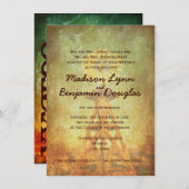 風車動揺して素朴結婚式招待状 招待状 (正面/裏面)