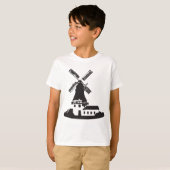 風車建物 Tシャツ (正面フル)