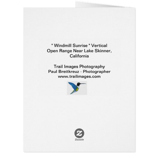 "風車日の出"の垂直 (裏面)