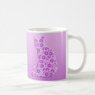風車猫-紫色ラベンダー コーヒーマグカップ