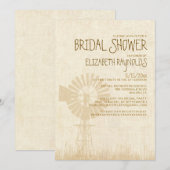 風車素朴ブライダルシャワー招待状 招待状 (正面/裏面)