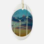 風車絵を描空 セラミックオーナメント (右)