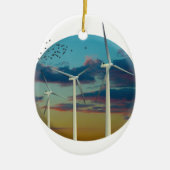 風車絵を描空 セラミックオーナメント (正面)