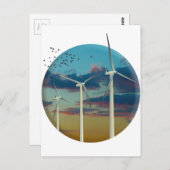風車絵を描空 ポストカード (正面/裏面)