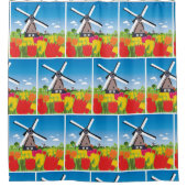 風車 シャワーカーテン (正面)