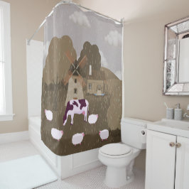 風車 シャワーカーテン