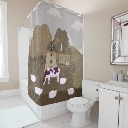 風車 シャワーカーテン (インサイチュ)