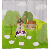 風車 シャワーカーテン (正面)