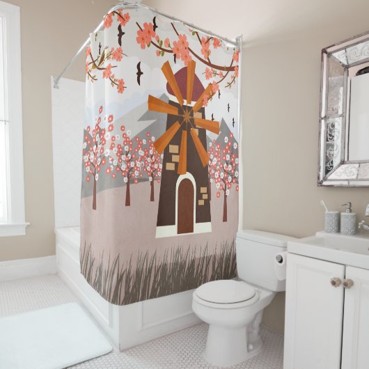 風車 シャワーカーテン (インサイチュ)