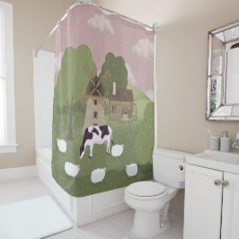 風車 シャワーカーテン