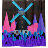 風車 シャワーカーテン (正面)