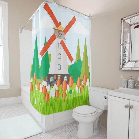 風車 シャワーカーテン (インサイチュ)