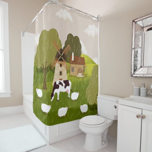 風車 シャワーカーテン (インサイチュ)