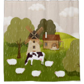 風車 シャワーカーテン (正面)