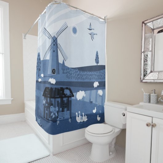 風車 シャワーカーテン (インサイチュ)