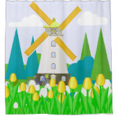 風車 シャワーカーテン (正面)