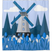 風車 シャワーカーテン (正面)