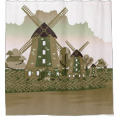 風車 シャワーカーテン (正面)
