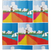 風車 シャワーカーテン (正面)