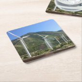 風車 スクエアペーパーコースター (アングル)