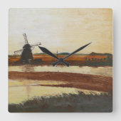 風車 スクエア壁時計 (正面)