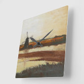 風車 スクエア壁時計 (傾斜)