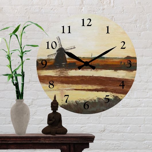 風車 スクエア壁時計