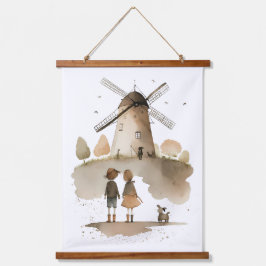 風車 吊り下げ型タペストリー