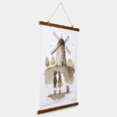 風車 吊り下げ型タペストリー (傾斜あり)