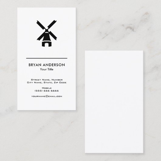 風車 名刺 (正面/裏面)