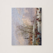 風車(油の前の凍結する川のスケート選手 ジグソーパズル (縦)