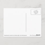 風車(BlueHour)の白い文字はがき ポストカード (裏面)