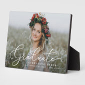 風通しのエレガンス編集可能カラー卒業プラーク フォトプラーク (側面)