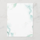 風通しのターコイズ、青と緑の水色の詳細 エンクロージャーカード (裏面)