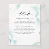 風通しのターコイズ、青と緑の水色の詳細 エンクロージャーカード (正面)