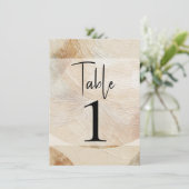 風通しの中性自然要素ボヘミアンテーブル番号 招待状 (スタンド正面)